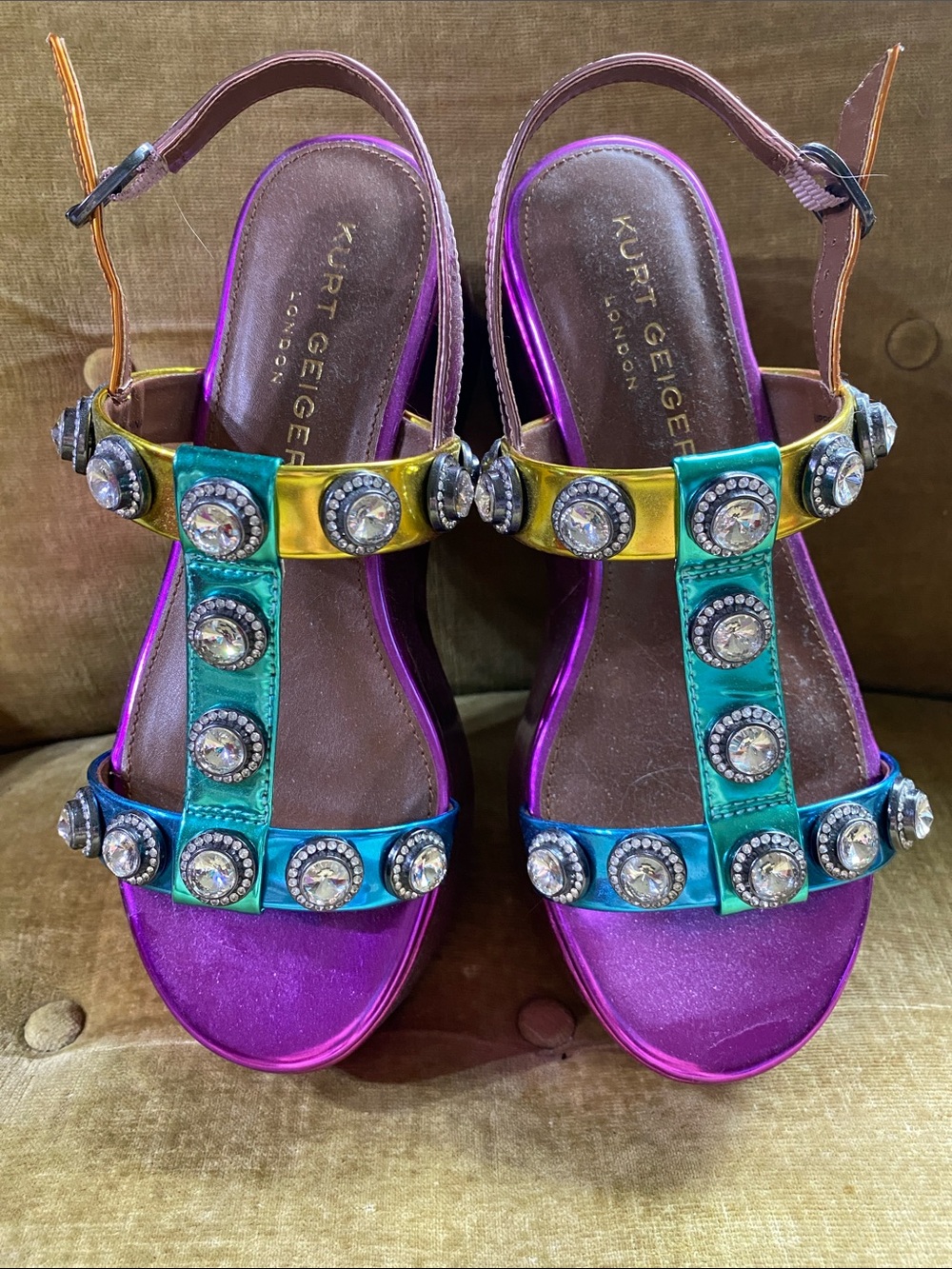 Kurt Geiger platform sandals, new, size 6 1/2
